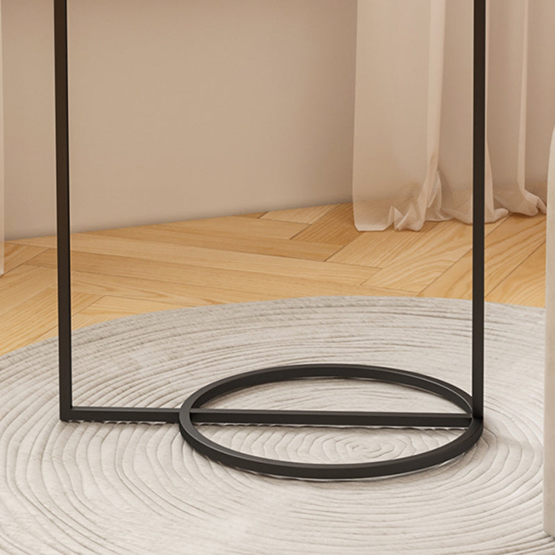 Contemporary Black/White End Table Frame Sofa Side Accent Table
