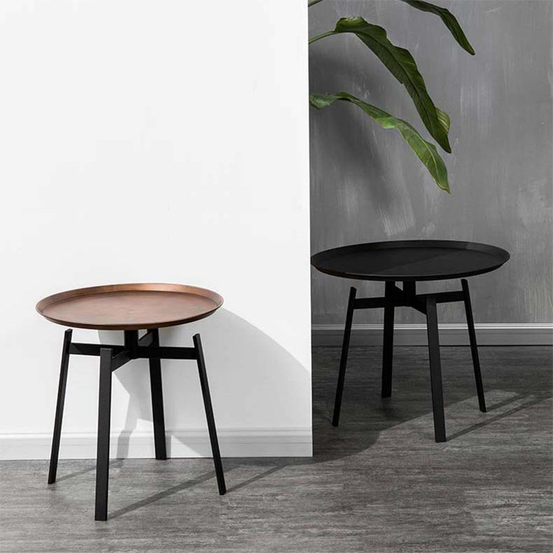 19.68 inch Tall Side Table Modern Metal Tray Top Side End Table