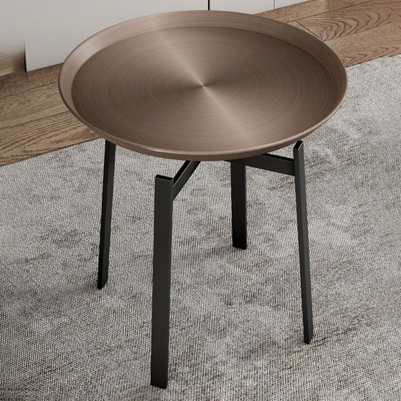 19.68 inch Tall Side Table Modern Metal Tray Top Side End Table