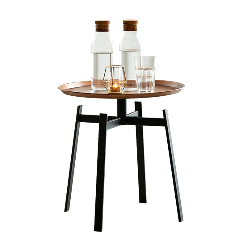 19.68 inch Tall Side Table Modern Metal Tray Top Side End Table
