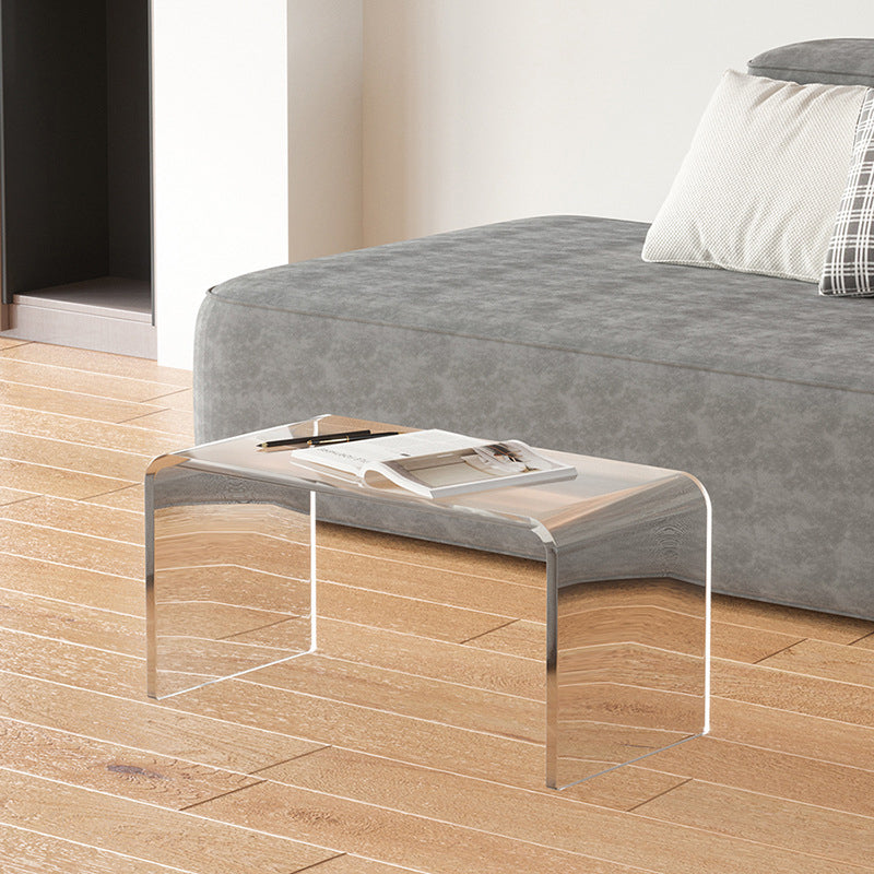 11.81" Wide Plastic Side End Table Abstract Sofa Side Accent Table