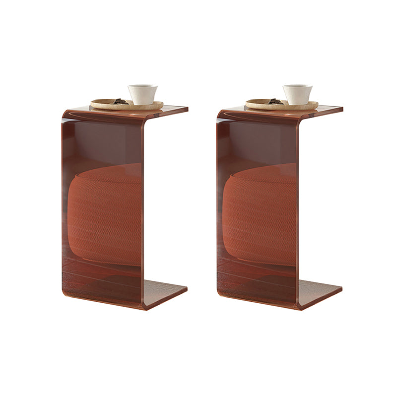 11.81" Wide Plastic Side End Table Abstract Sofa Side Accent Table