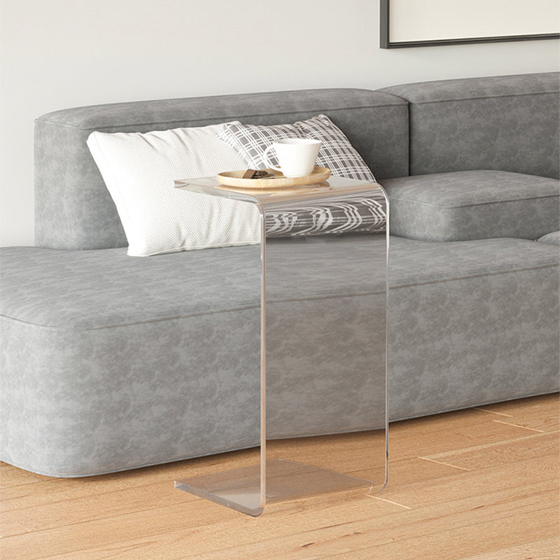 11.81" Wide Plastic Side End Table Abstract Sofa Side Accent Table