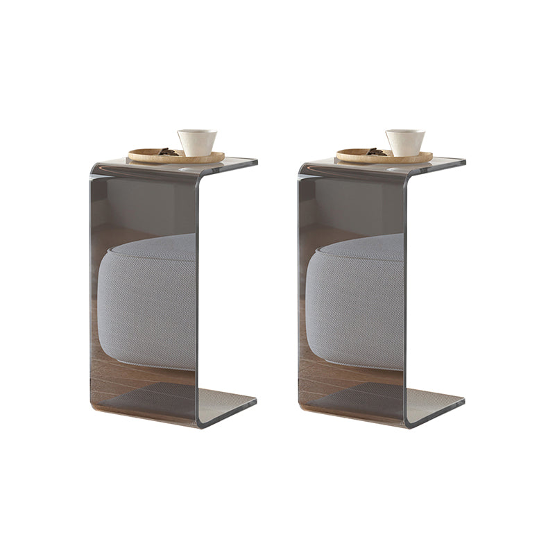 11.81" Wide Plastic Side End Table Abstract Sofa Side Accent Table