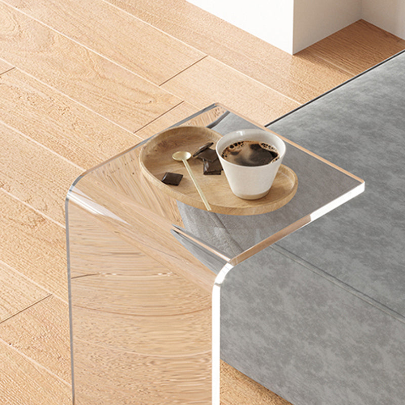 11.81" Wide Plastic Side End Table Abstract Sofa Side Accent Table