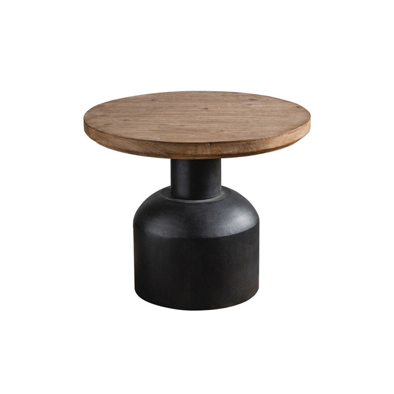 Round Pedestal Side Table French Rustic Side End Snack Table
