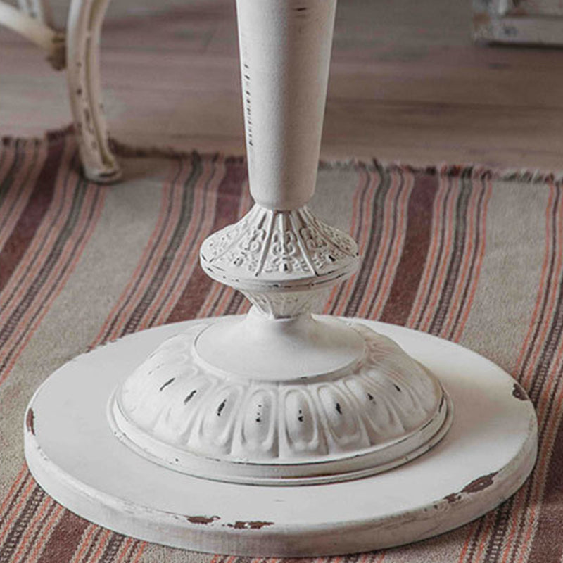 Round Pedestal Side Table French Rustic Side End Snack Table