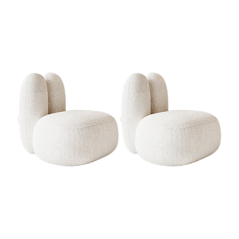 Modern Living Room Accent Chair Fixed Back Armless Lounge Chair