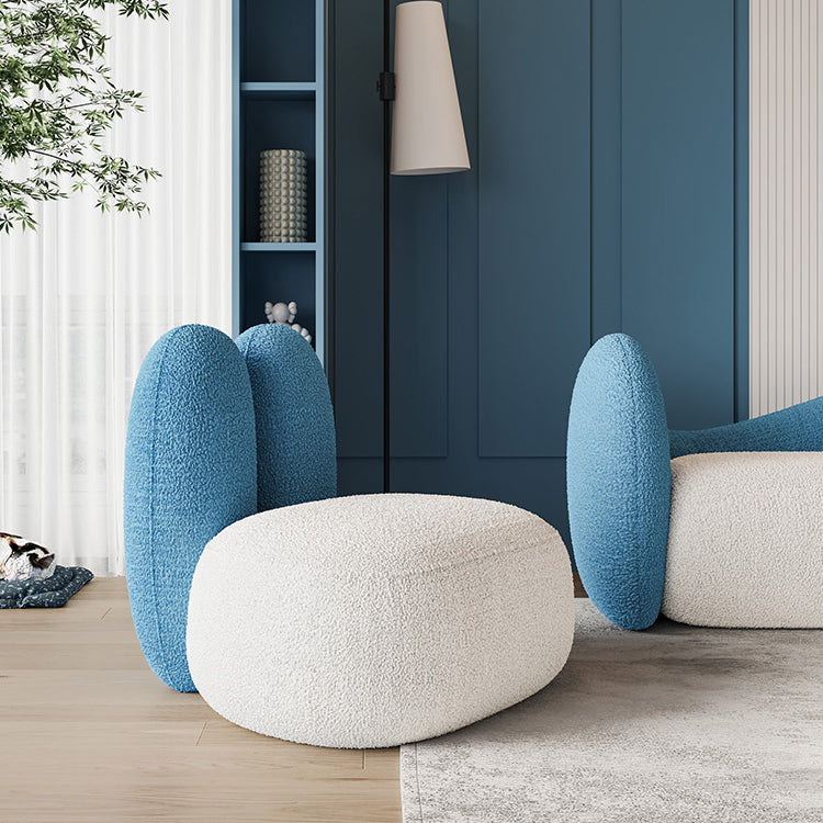 Modern Living Room Accent Chair Fixed Back Armless Lounge Chair