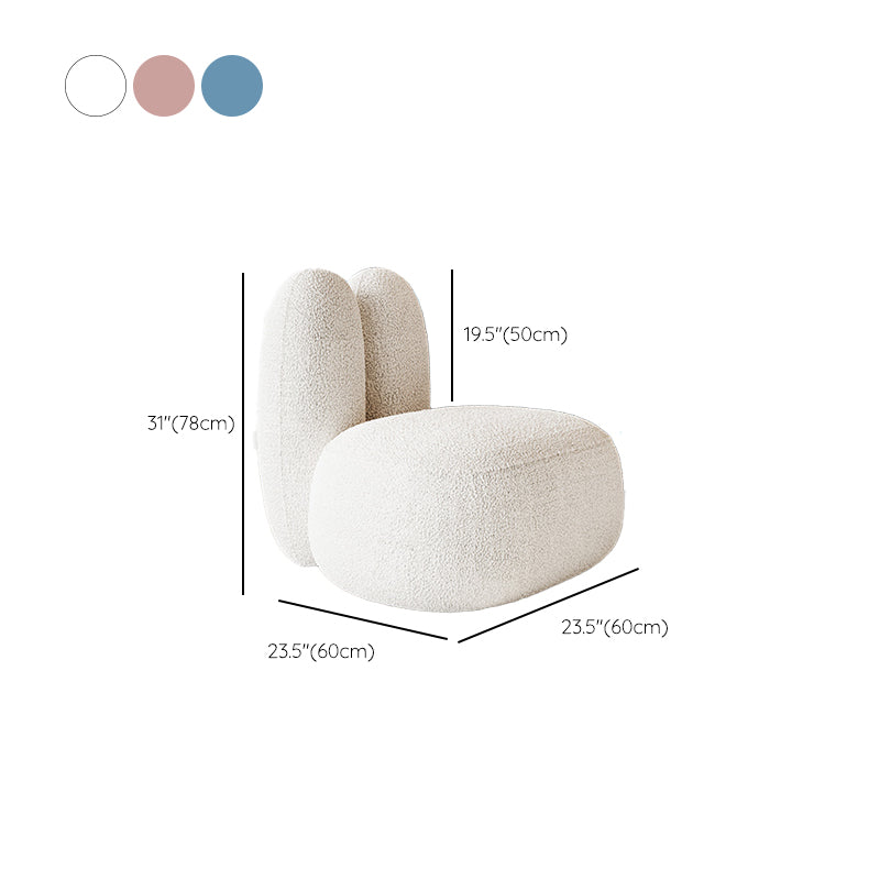 Modern Living Room Accent Chair Fixed Back Armless Lounge Chair
