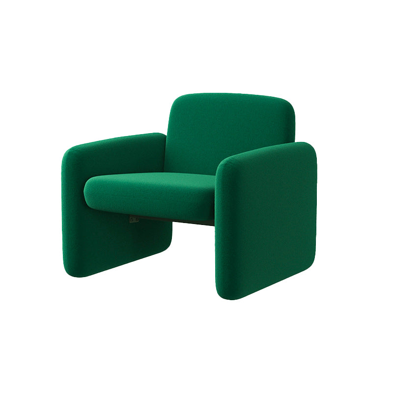Mid-century Modern Accent Armchair Solid Color Fixed Back Armchair