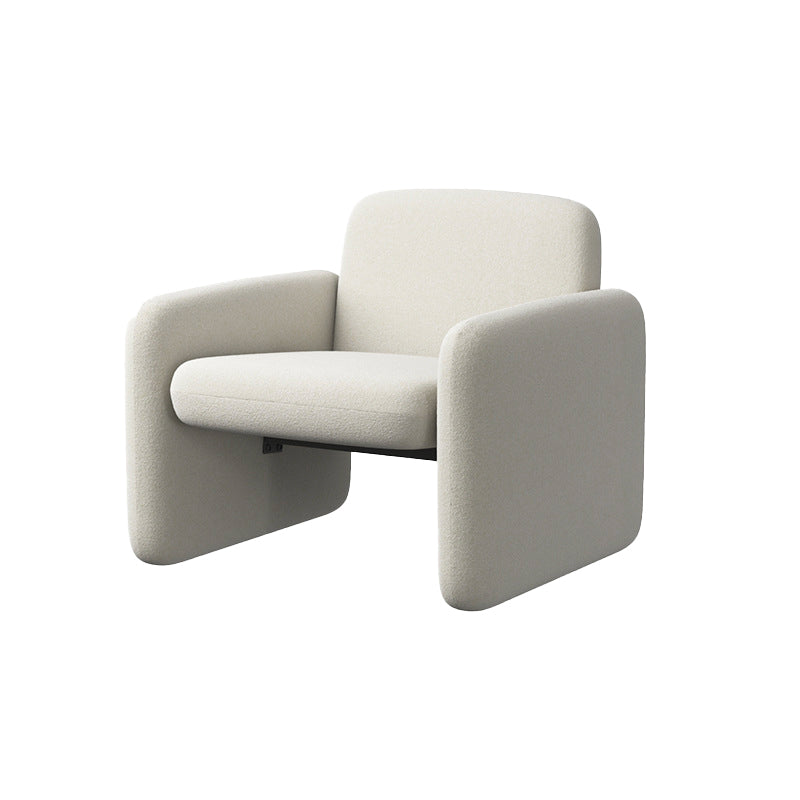 Mid-century Modern Accent Armchair Solid Color Fixed Back Armchair