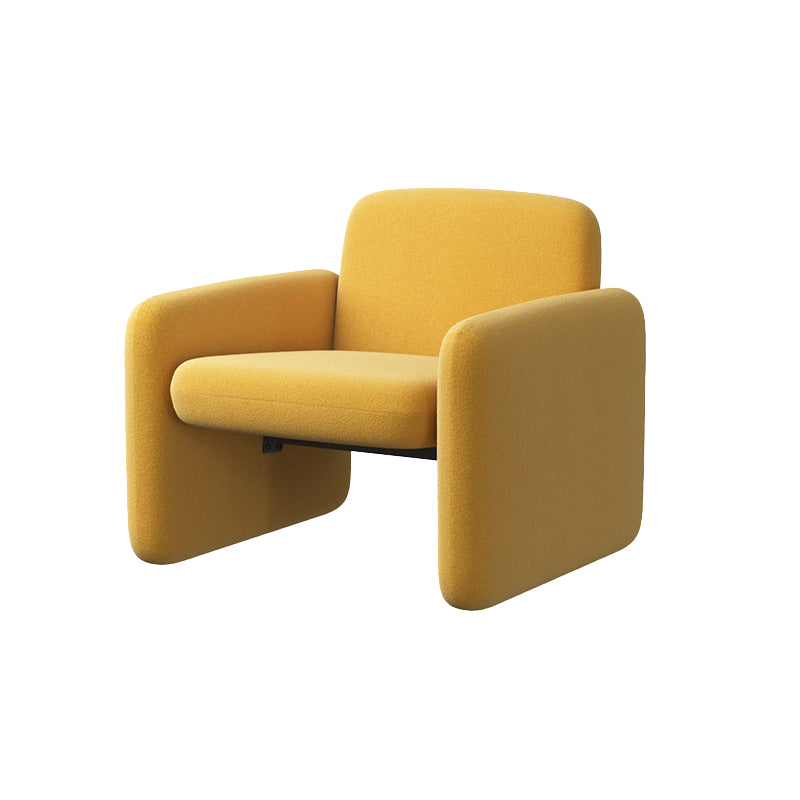 Mid-century Modern Accent Armchair Solid Color Fixed Back Armchair