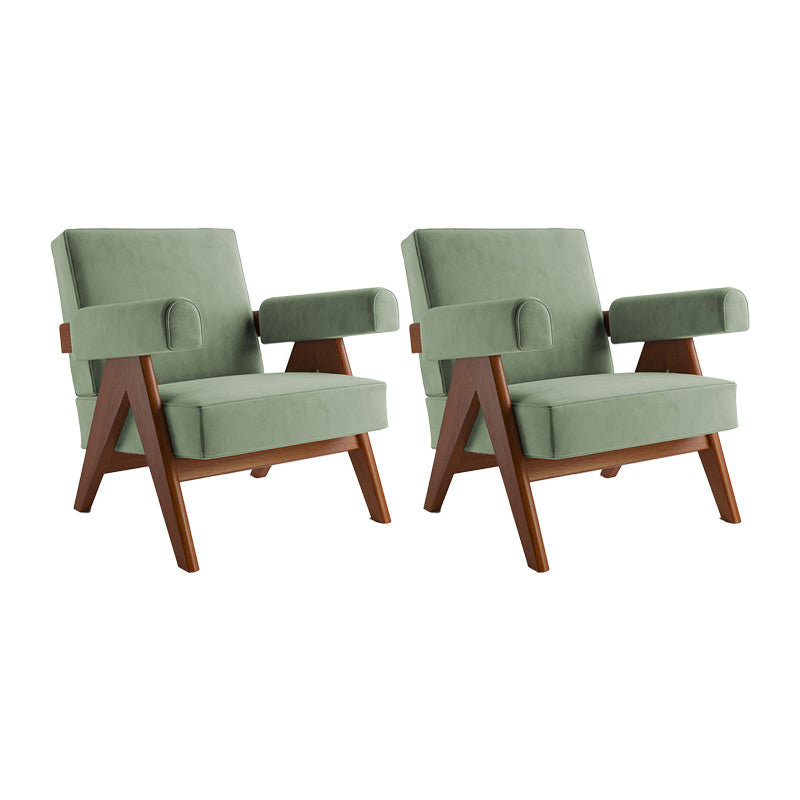 Mid-century Modern Arm Chair Solid Color Fixed Back Armchair