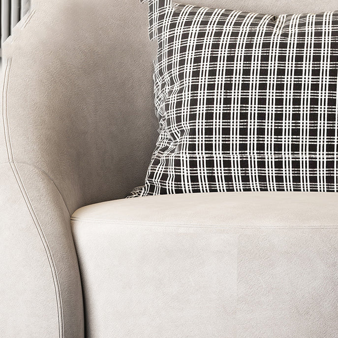 Contemporary Solid Color Arm Chair Living Room Swivel Barrel Chair