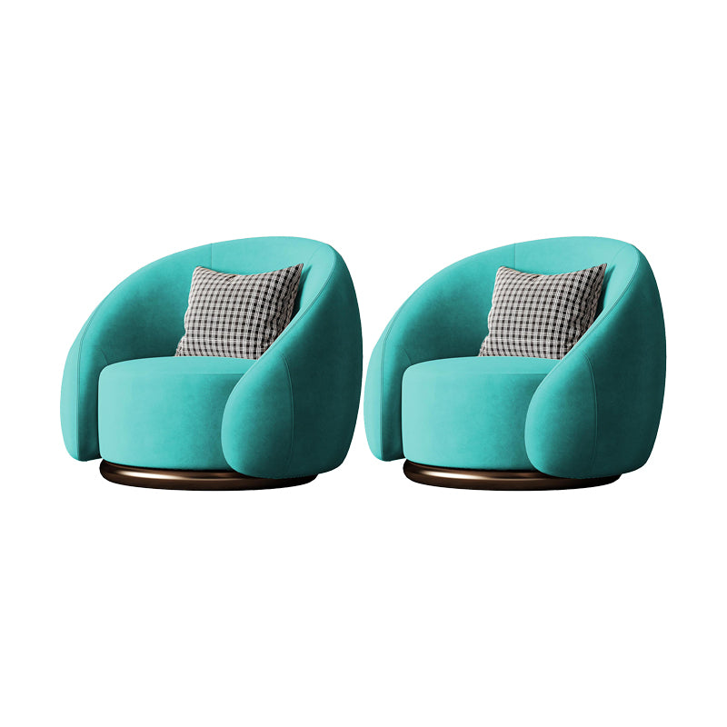 Contemporary Solid Color Arm Chair Living Room Swivel Barrel Chair