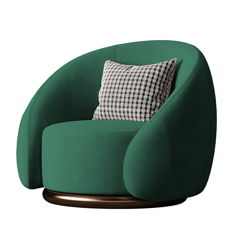Contemporary Solid Color Arm Chair Living Room Swivel Barrel Chair