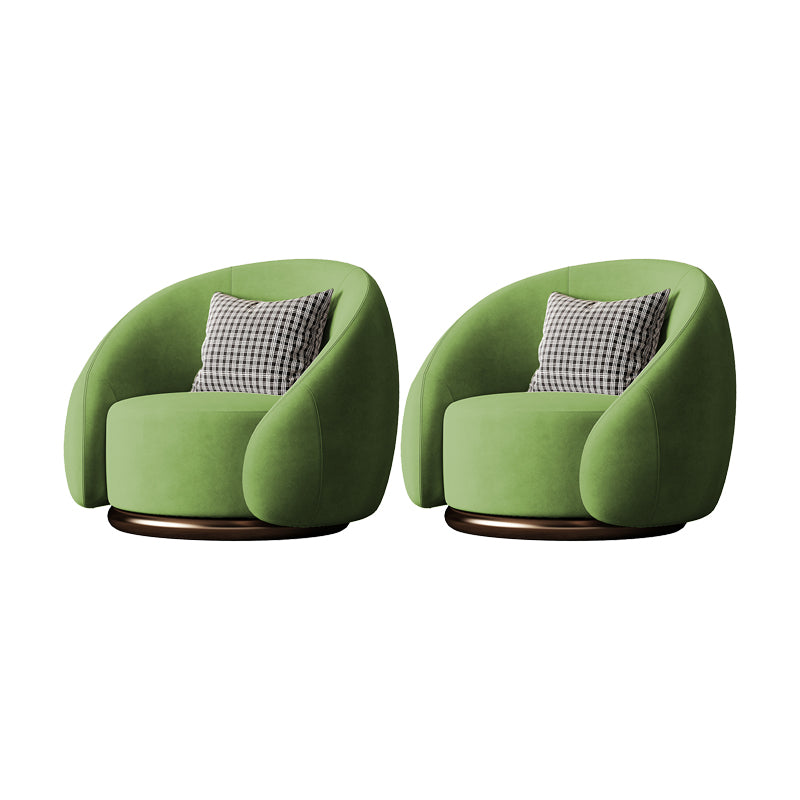 Contemporary Solid Color Arm Chair Living Room Swivel Barrel Chair