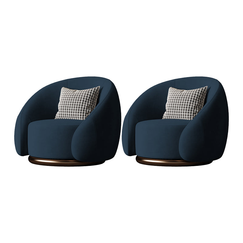 Contemporary Solid Color Arm Chair Living Room Swivel Barrel Chair