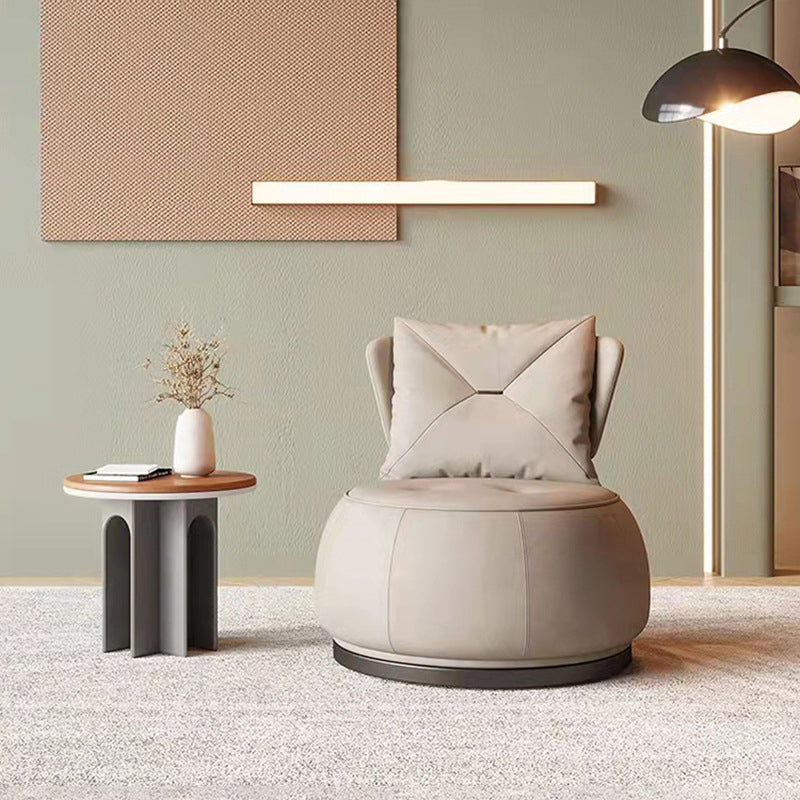 Contemporary Solid Color Lounge Chair Living Room Swivel Side Chair