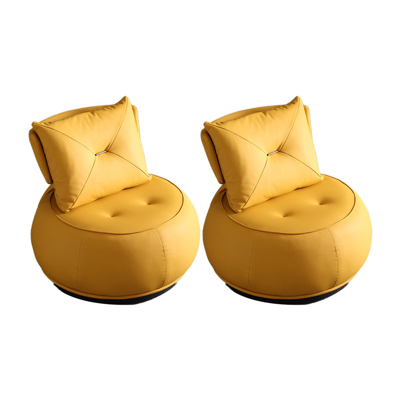Contemporary Solid Color Lounge Chair Living Room Swivel Side Chair