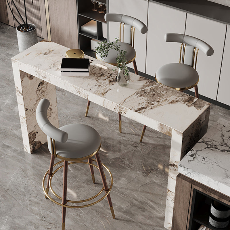 Glam Rectangle Bistro Bar Table Sintered Stone Bar Table for Home