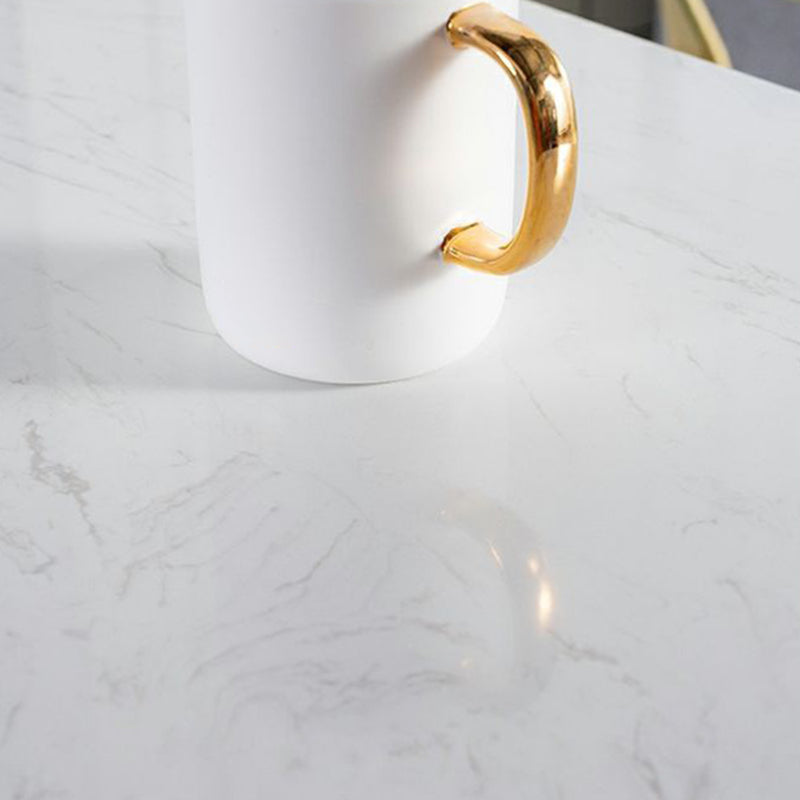 Industrial Style Bistro Bar Desk Marble Top Specialty Pub Table for Cafe