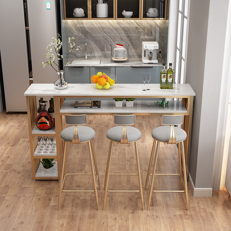 Modern Style Wood Bar Stool Table Rectangle Bar Table for Cafe