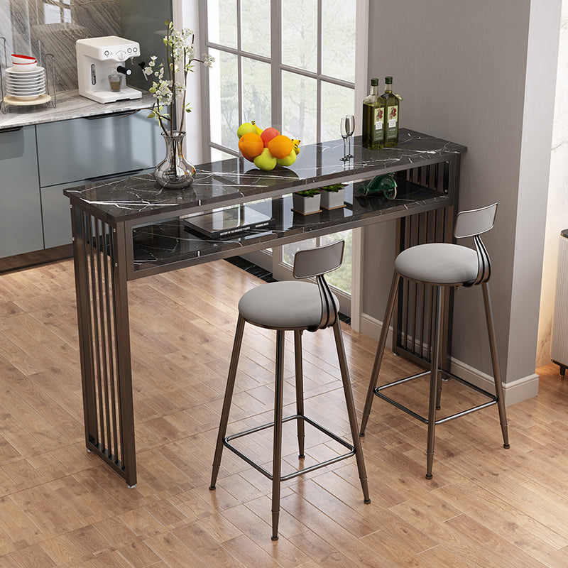 Modern Style Wood Bar Stool Table Rectangle Bar Table for Cafe