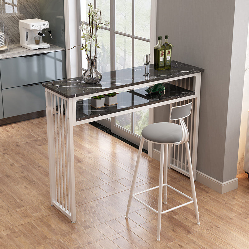 Modern Style Wood Bar Stool Table Rectangle Bar Table for Cafe