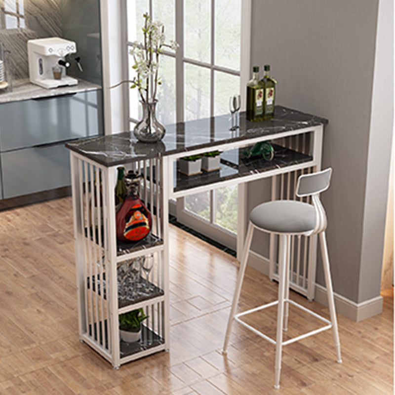 Modern Style Wood Bar Stool Table Rectangle Bar Table for Cafe