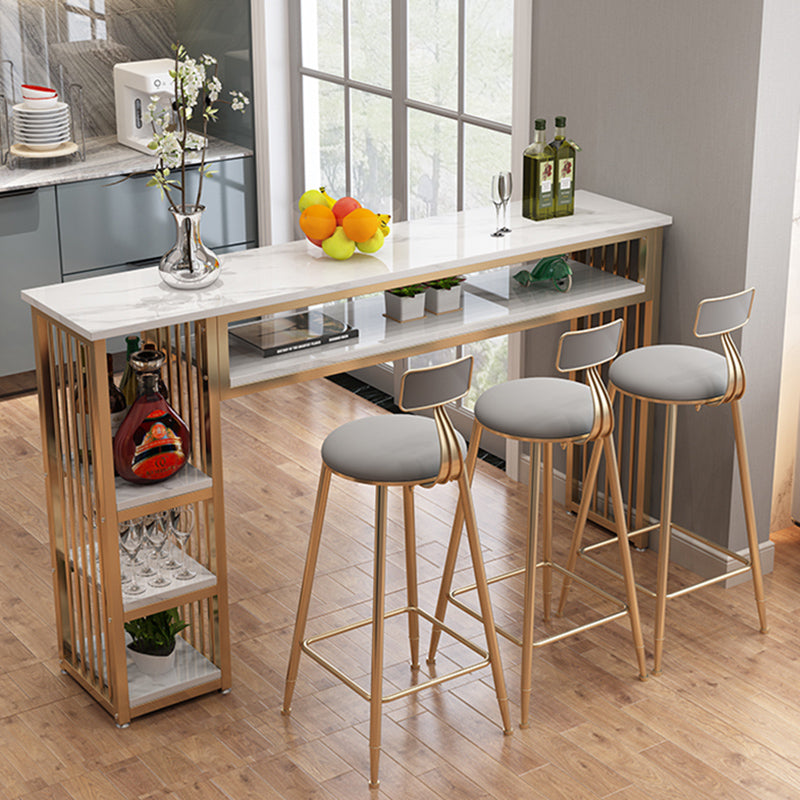 Modern Style Wood Bar Stool Table Rectangle Bar Table for Cafe