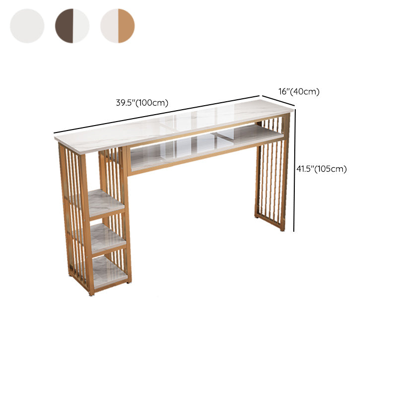 Modern Style Wood Bar Stool Table Rectangle Bar Table for Cafe