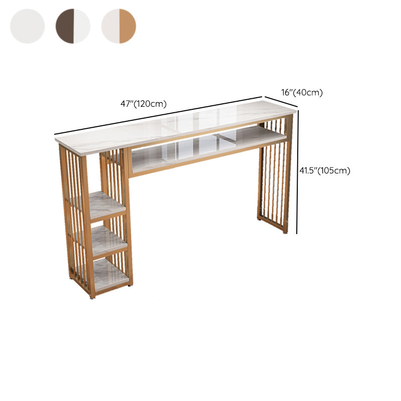 Modern Style Wood Bar Stool Table Rectangle Bar Table for Cafe
