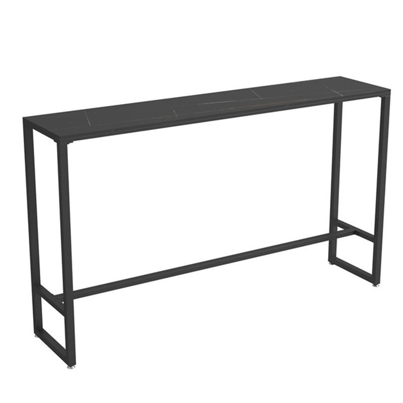 Modern Sintered Stone Bistro Bar Table Rectangle Bar Table for Dining Room