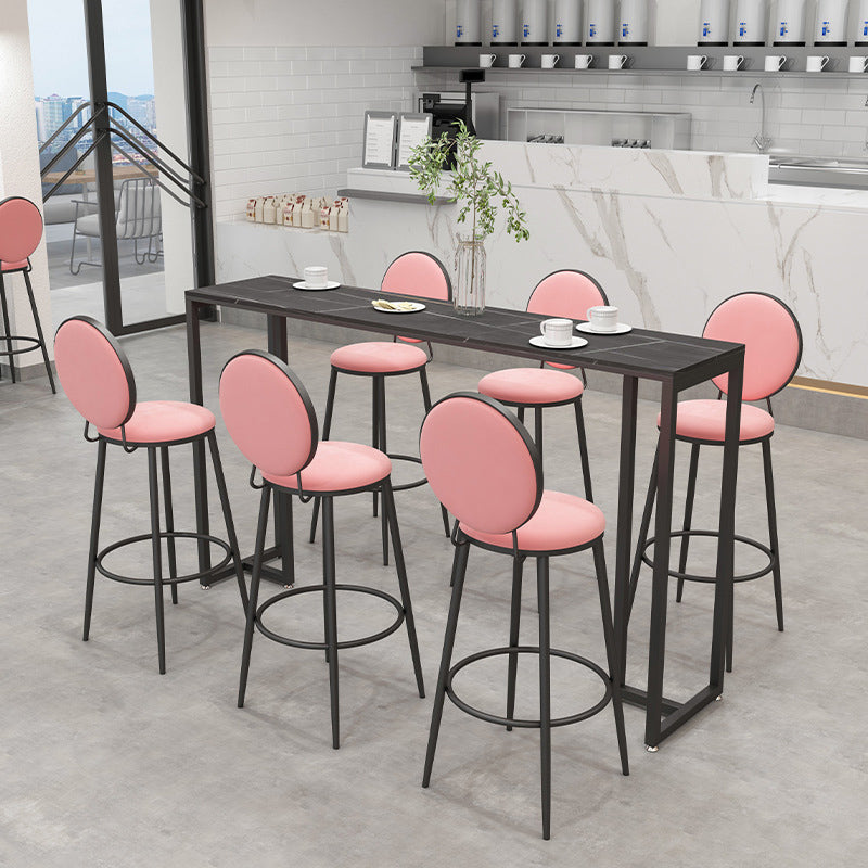 Modern Sintered Stone Bistro Bar Table Rectangle Bar Table for Dining Room