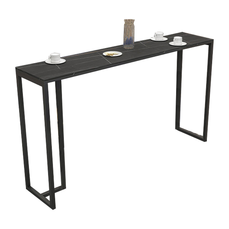 Modern Sintered Stone Bistro Bar Table Rectangle Bar Table for Dining Room