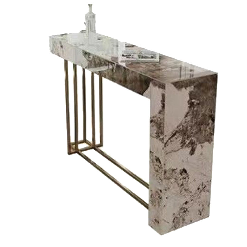 Sintered Stone Bistro Bar Table Modern Trestle Bar Table for Kitchen