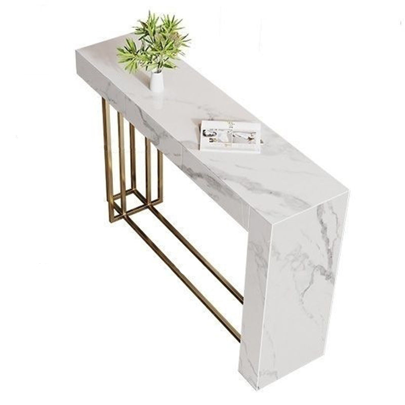 Sintered Stone Bistro Bar Table Modern Trestle Bar Table for Kitchen
