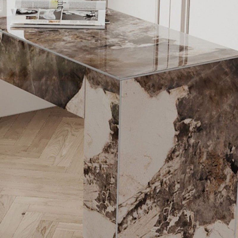 Sintered Stone Bistro Bar Table Modern Trestle Bar Table for Kitchen