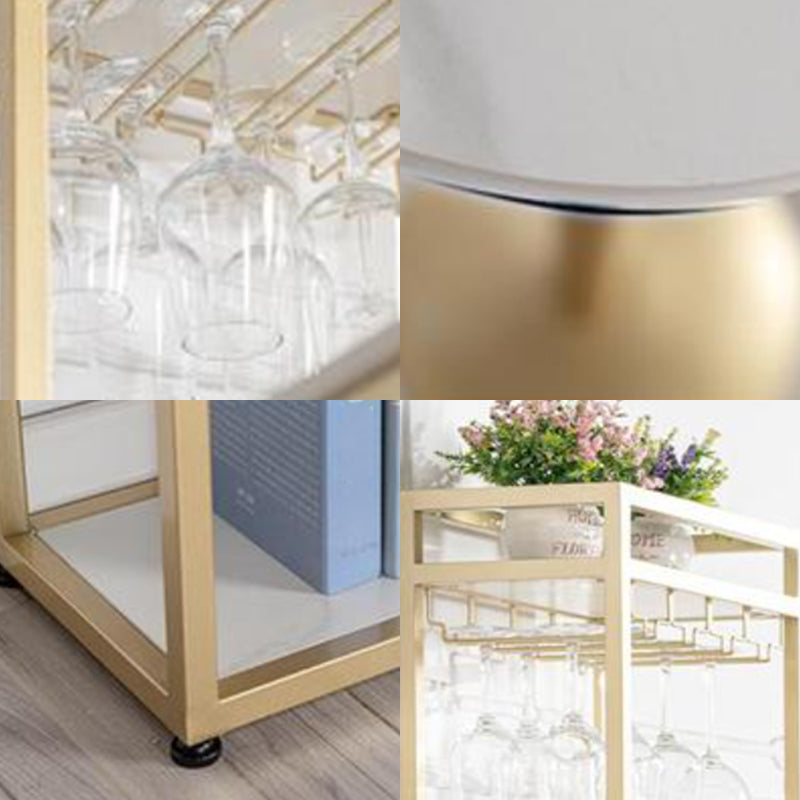 Sintered Stone Bistro Bar Table Modern Wine Rack Bar Table for Living Room