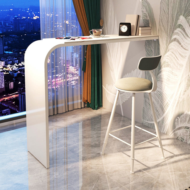 Stone and Metal Bar Dining Table Contemporary Counter Height Table