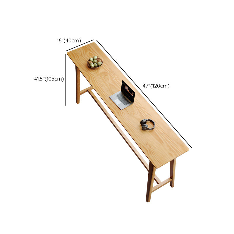 Solid Wood Bar Height Table Natural Rectangle Counter Height Table
