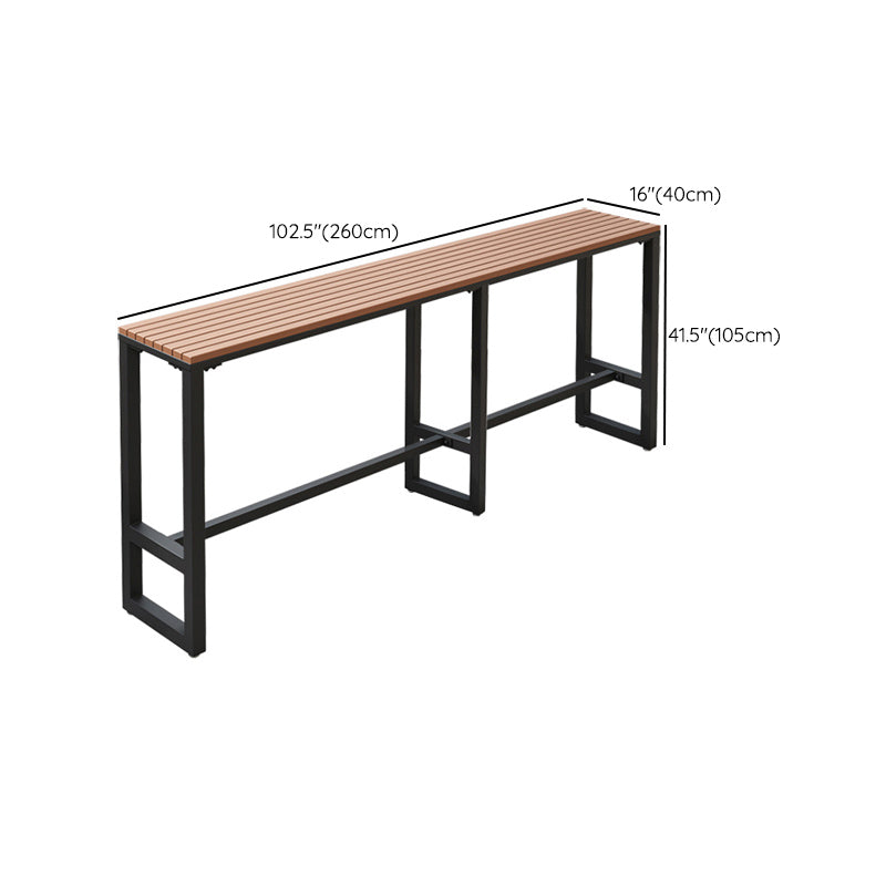 Rectangle Bar Dining Table Industrial Wood Counter Height Dining Table