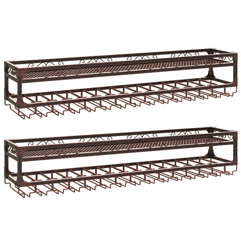 Wall Mounted Wine Rack Kit with Wine Storage Metal Wine Shelf