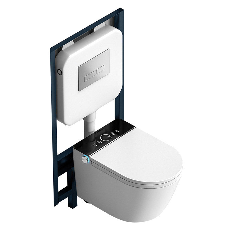 Modern Heated Seat Toilet ABS Wall Mount Flush Toilet for Home Use