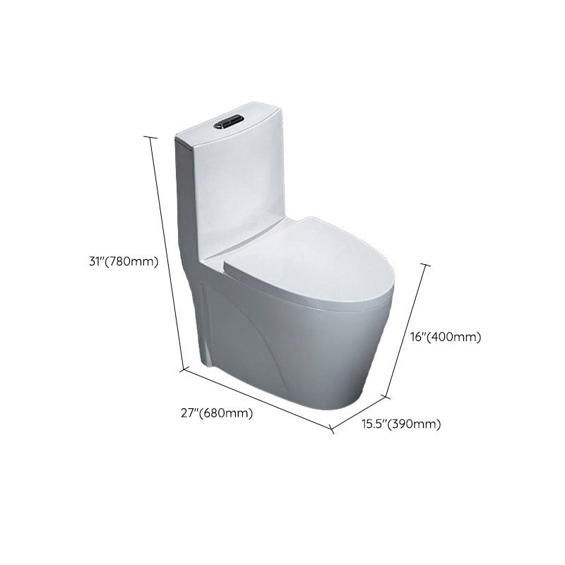 Traditional One Piece Toilet Bowl Floor Mounted White Urine Toilet for Bathroom