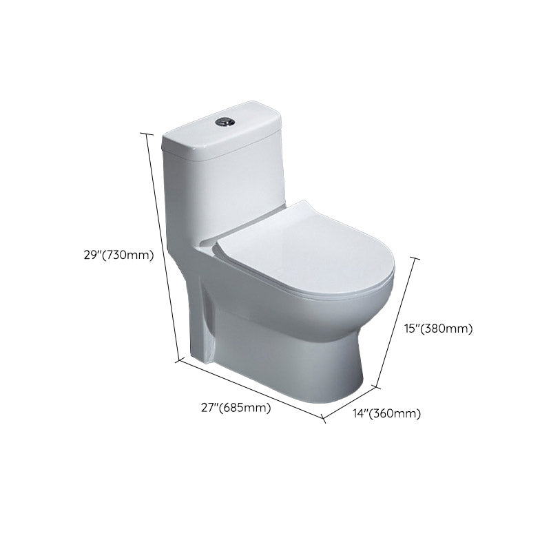 Traditional One Piece Toilet Bowl Floor Mounted White Urine Toilet for Bathroom