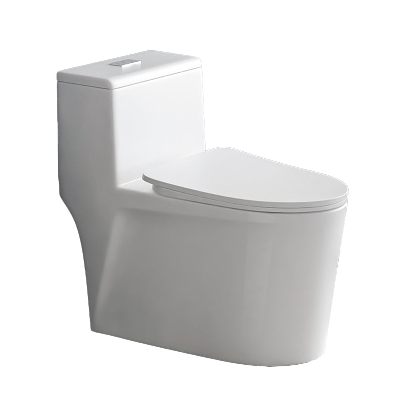 Contemporary 1-Piece Toilet Bowl Floor Mounted White Urine Toilet for Bathroom