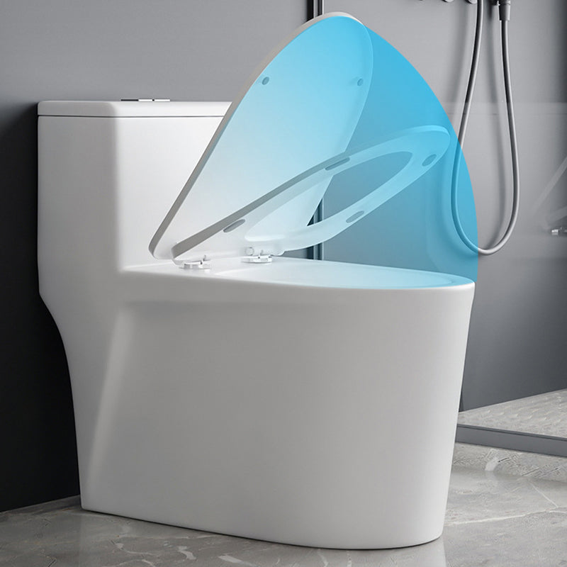 Contemporary 1-Piece Toilet Bowl Floor Mounted White Urine Toilet for Bathroom